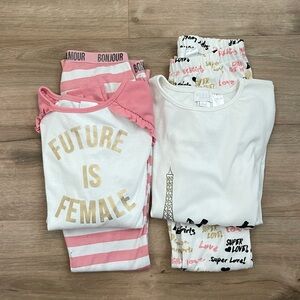 BCBGMAXAZRIA Kids Girls Pajama Set Two Piece Long Sleeve Top‎ Pants Size 10 12